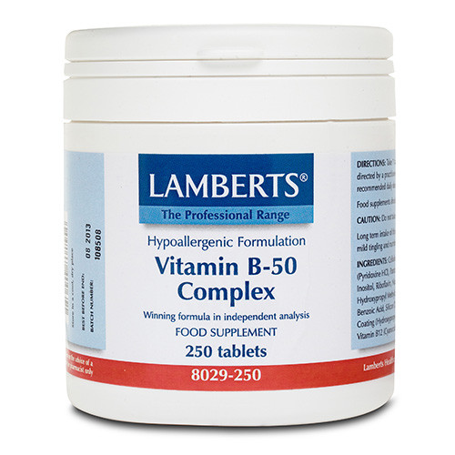 Imagen de VITAMIN B50  COMPLEX 60TAB 8029 LAMBERTS