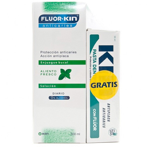 Imagen de FLUORKIN ENJUA DIARIO MENTA 500+PASTA 50