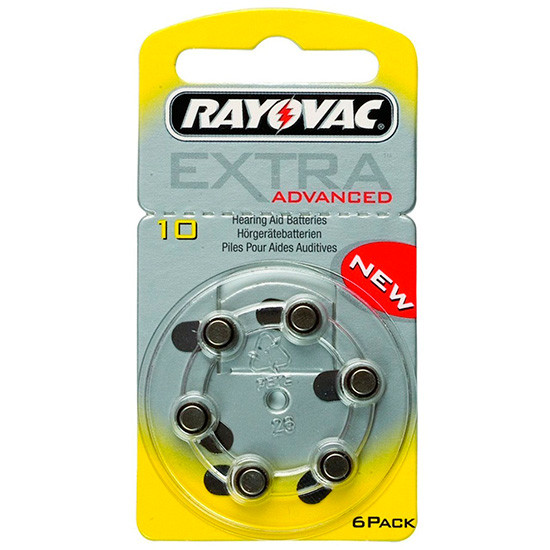 Imagen de PILAS AUDIFONO RAYOVAC  EXT 10 AMARILLA