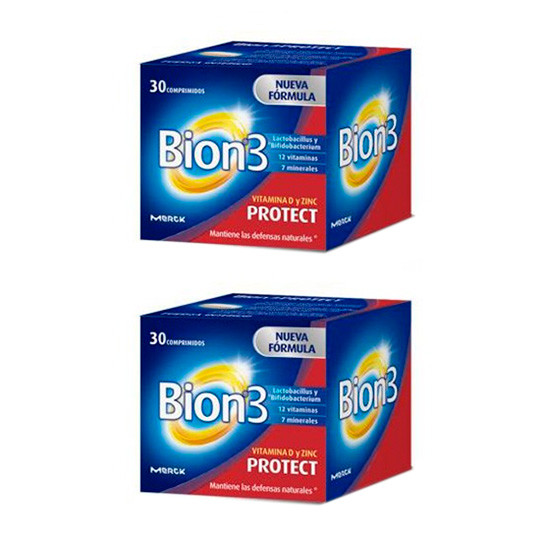 Imagen de Bion3 Protect Vitamina D y Zinc 30 comprimidos 50% descuento 2ª unidad