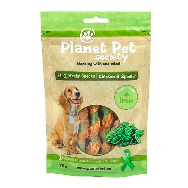 Imagen de Planet Pet snack frutas pollo y espinaca