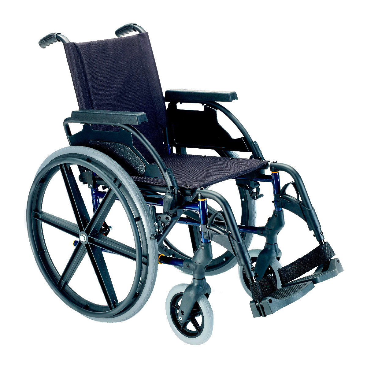 Imagen de Sunrise Medical silla ruedas premium 24' sólida 40cm azul