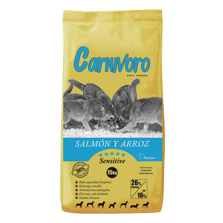 Imagen de Carnívoro Carnívoro sensitive salmón arroz 15kg