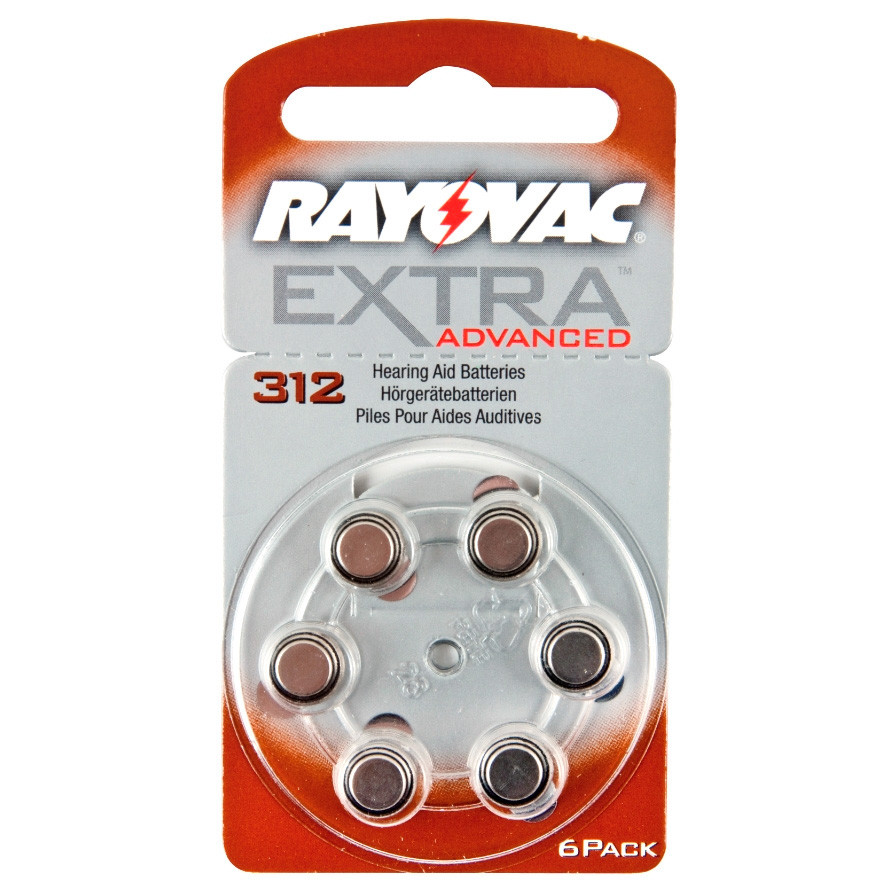 Imagen de Rayovac pilas audífono 312 marrón new advanced 6uds