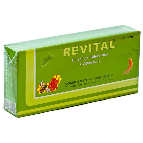Imagen de REVITAL GINSENG+JALEA REAL+VIT C 20 AMP