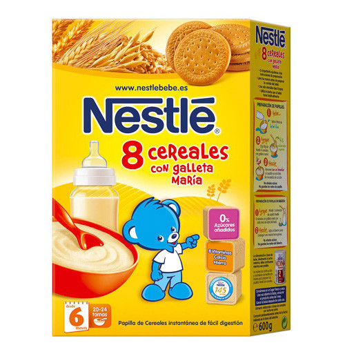 Imagen de Nestlé Papilla 8 cereales con galleta 600g