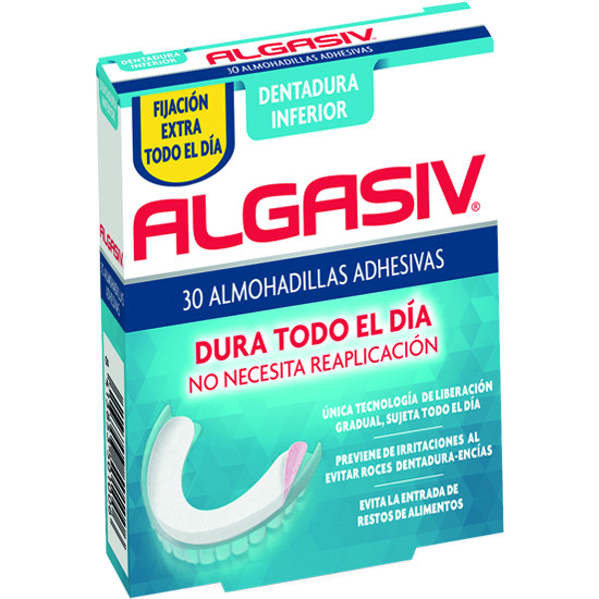 Imagen de Algasiv almohadillas adhesivas dentadura inferior 30uds