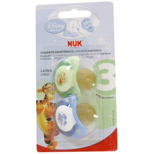 Imagen de Nuk Nukete chupete látex noche Disney talla 3 2 uds