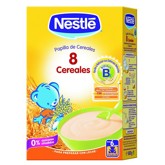 Imagen de Nestlé Papilla 8 cereales con bifidus 900g