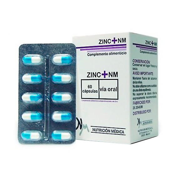 Imagen de Nutrición Médica Zinc + nm 60 cápsulas