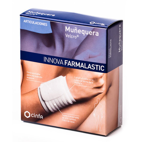 Imagen de MUÑEQUERA VELCRO INNOVA BLANCA T-PEQ/MED