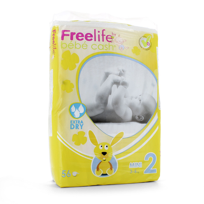 Imagen de Freelife Pañal bebecash 2 mini 3-6kg 56uds