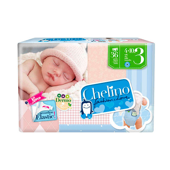 Imagen de Chelino pañal love t/3 4-10 kg 36uds