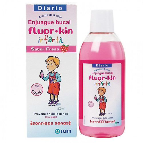 Imagen de FLUORKIN INFANTIL ENJUAGUE FRESA 500 ML