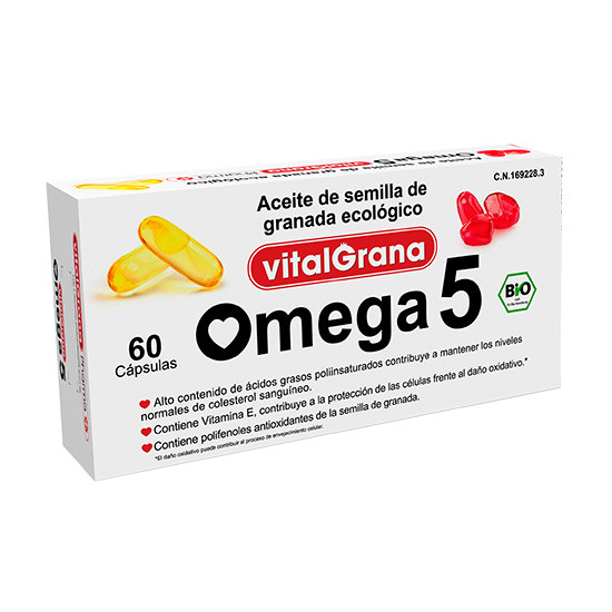 Imagen de Vitalgrana Aceite granada omega 5 60 cápsulas