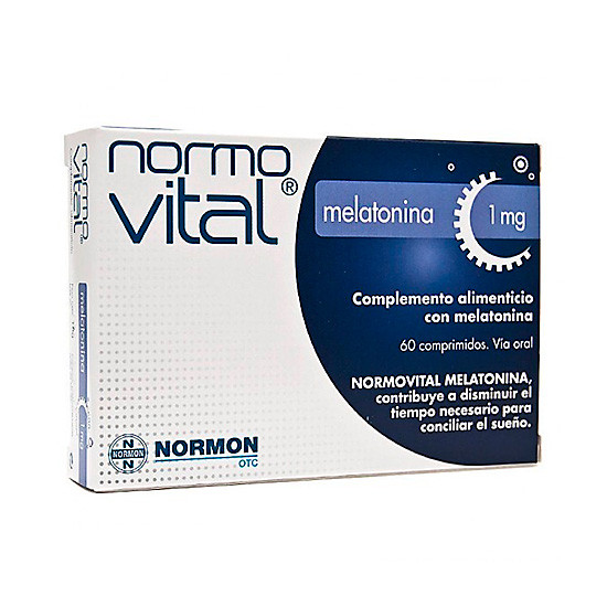 Imagen de Normovital melatonina 1mg 60 comprimidos