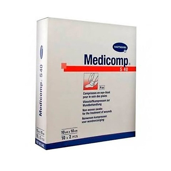 Imagen de Medicomp gasa suave sin tejer 10x10cm 20u