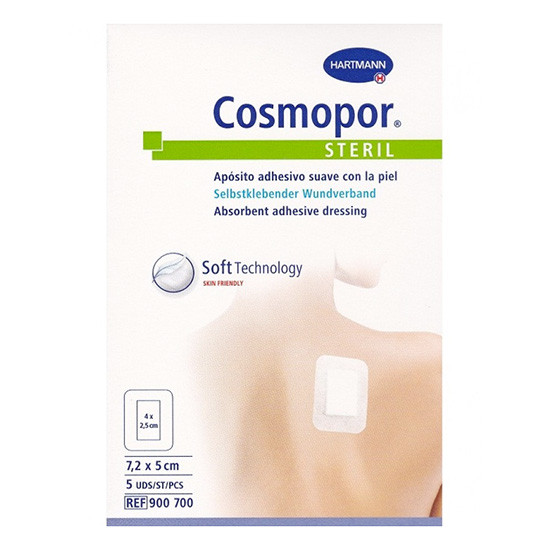 Imagen de Cosmopor E Estéril 7,2x5cm 10 apósitos