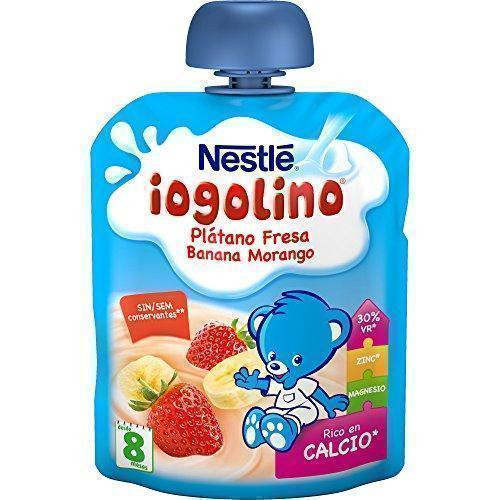 Imagen de Nestlé Iogolino bolsitas plátano fresa 90g