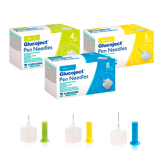 Imagen de Glucoject aguja insu. 31g x 8mm 100uds.