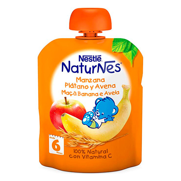 Imagen de Nestlé Natunes bolsita manzana plátano y avena 90g