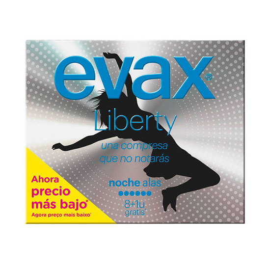 Imagen de Evax Liberty noche compresas con alas 9u