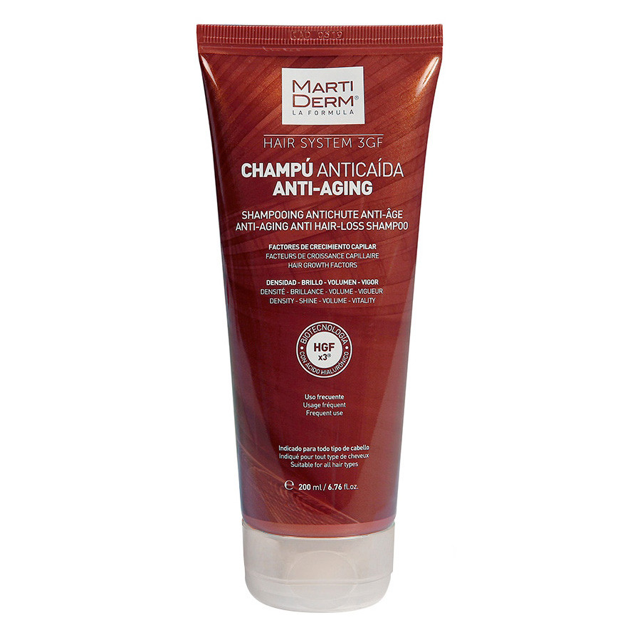 Imagen de MartiDerm Hair System Champú Anticaída Antiaging  200 ml