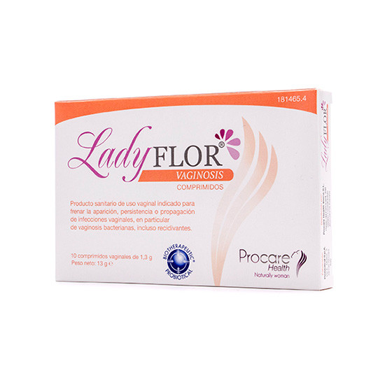 Imagen de Ladyflor vaginosis 1,3g 10 comprimidos vaginales