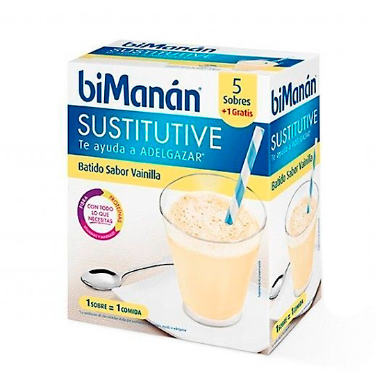 Imagen de BIMANAN BATIDO VAINILLA 55 GR X 6 SOBRES