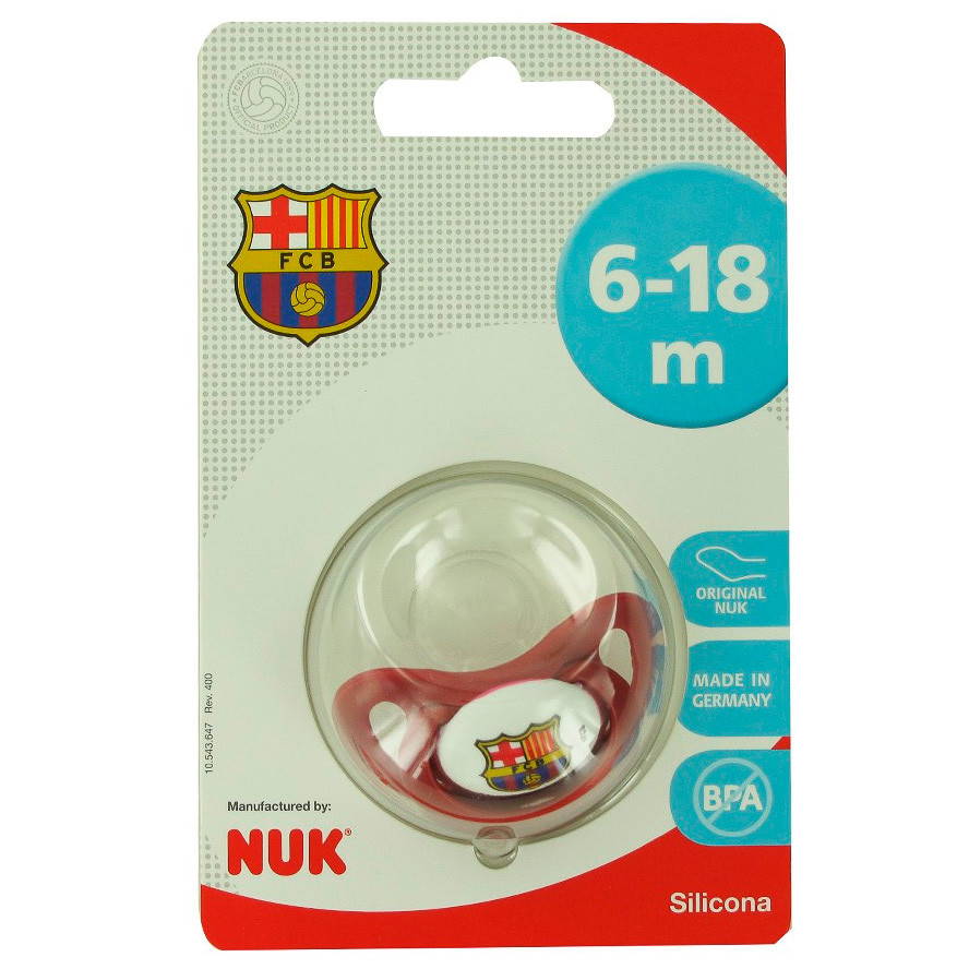 Imagen de Nuk chupete FC Barcelona silicona 6-18m