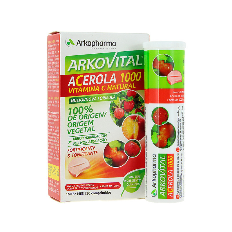 Imagen de ARKOVITAL ACEROLA 1000 30 COMPRIMIDOS