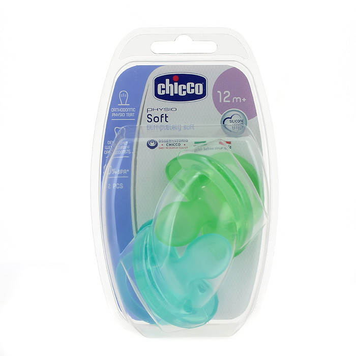Imagen de Chicco Chupete Physio soft azul +12 meses 2 uds