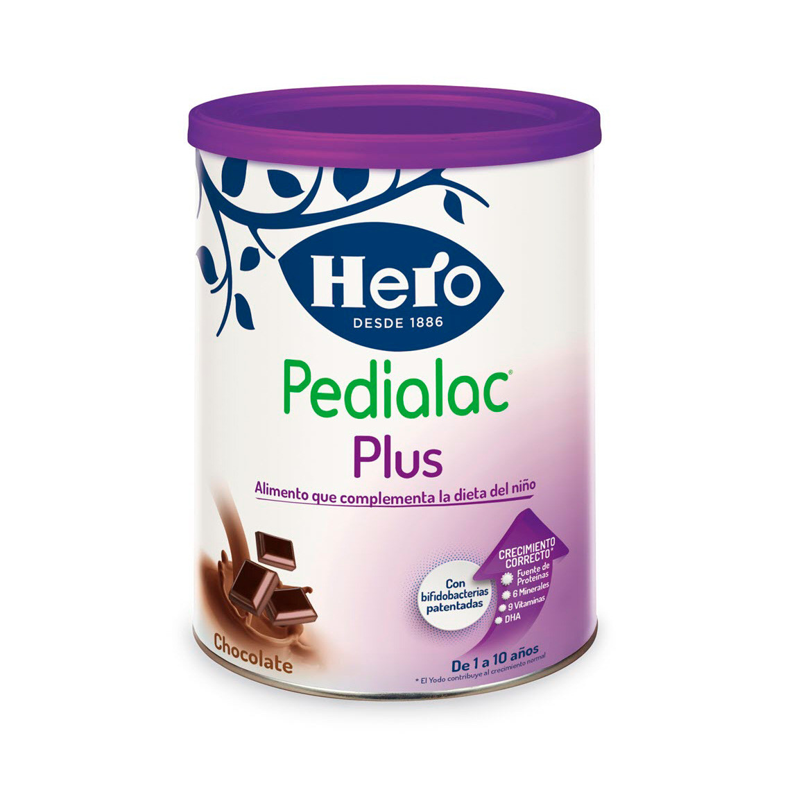 Imagen de Hero Baby Pedialac plus chocolate 800g