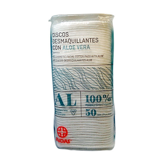 Imagen de Indas discos desmaquillantes aloe vera 50 und