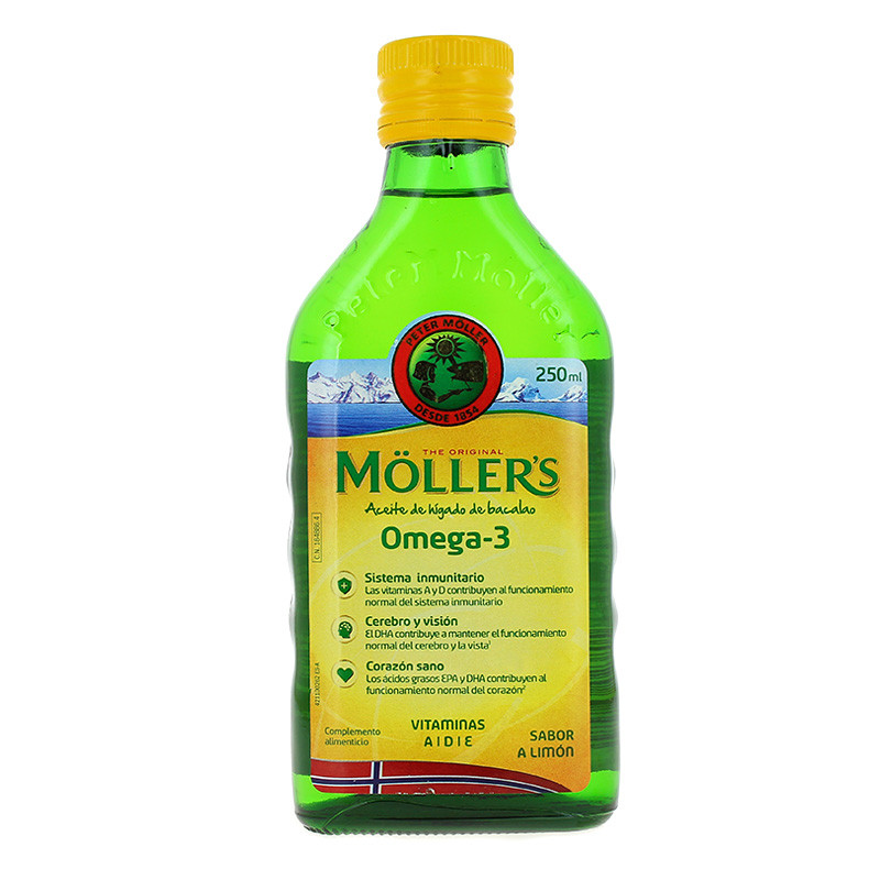 Imagen de Moller's aceite higado bacalao lim 250ml