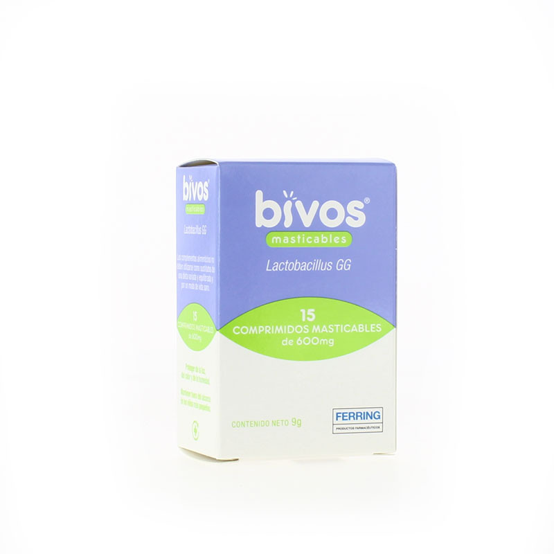 Imagen de BIVOS 600 MG 15 COMPRIMIDOS MASTICABLES