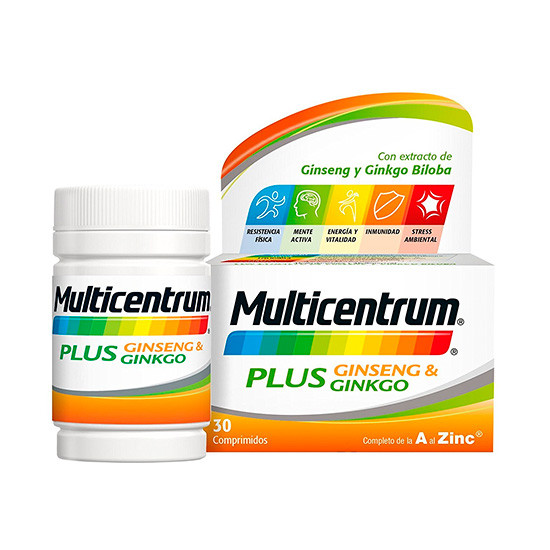 Imagen de Multicentrum plus ginseng-ginkgo 30 comprimidos