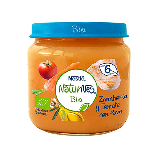 Imagen de Nestlé Natunes bio puré zanahoria, tomate y pavo