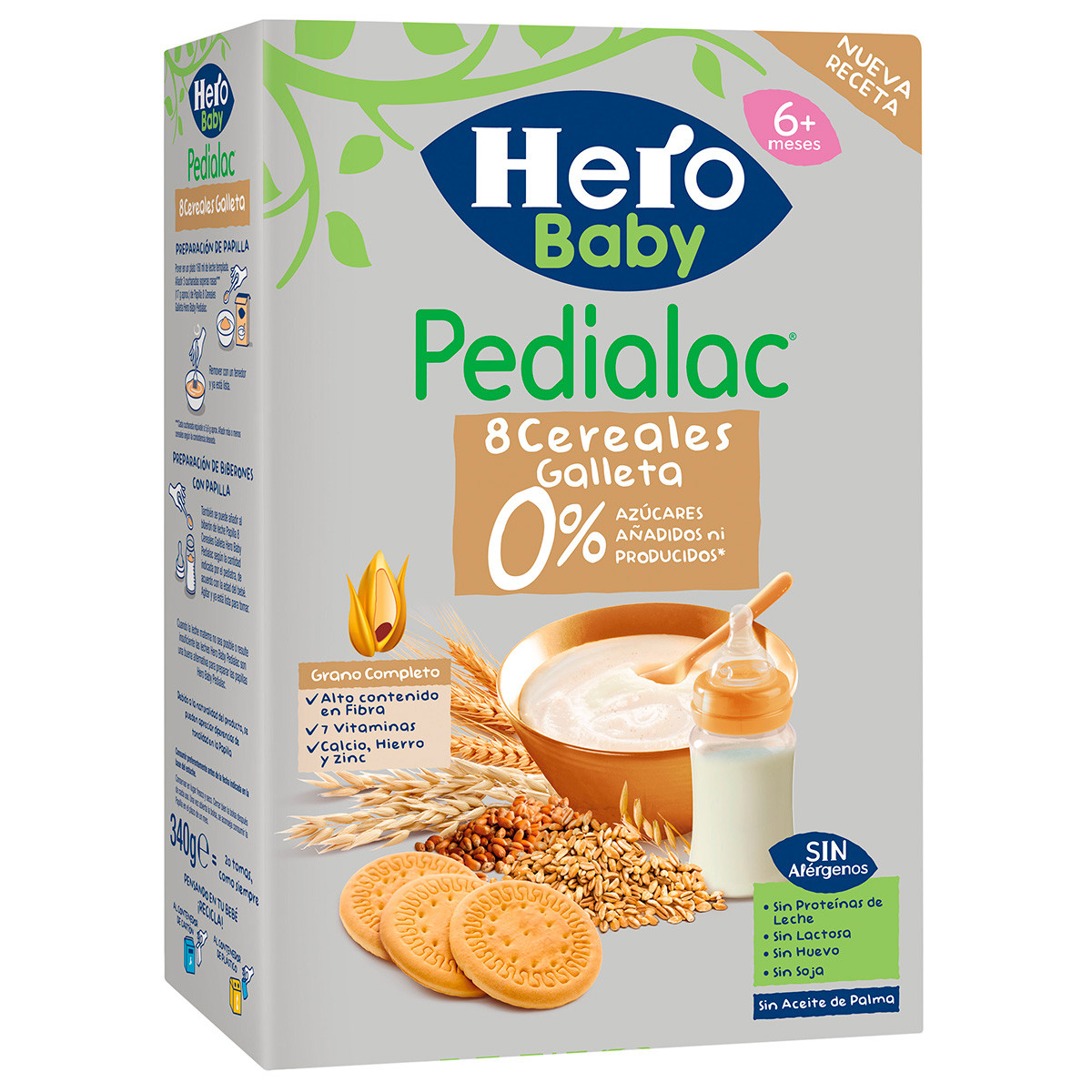 Imagen de Hero Baby Pedialac 8 cereales con galleta 340g