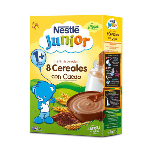 Imagen de Nestlé Papilla 8 cereales al cacao 600g