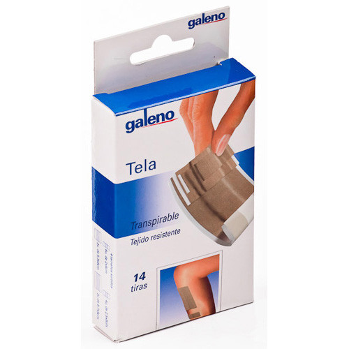 Imagen de TIRAS GALENO TELA ADH PIEL SURTIDO 14U