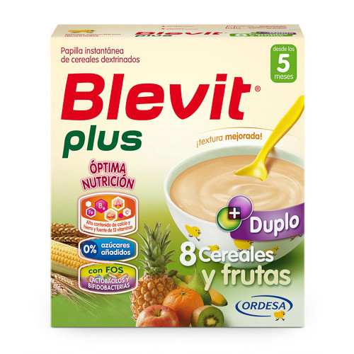 Imagen de Blevit Plus Duplo 8 cereales y frutas 2x300g