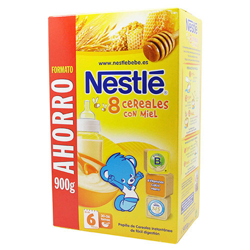 Imagen de Nesté Papilla 8 cereales con miel y bifidus 900g